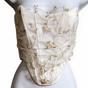 Over Bust Fairy Fairycore Embroidered Floral Fantasy Formal Corset Style Belt S
